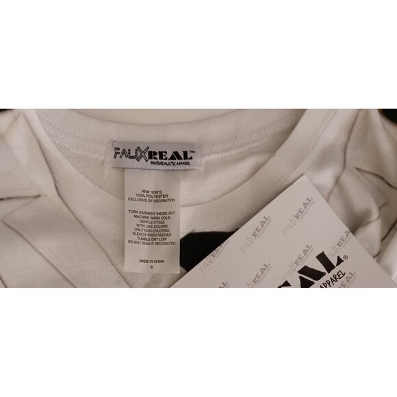 “Faux Real” Womens Small Dress Up Captain Halloween Costume Photorealistic Shirt - Picture 7 of 7